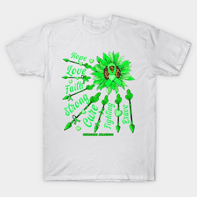 Depression Awareness - Sunflower leopard faith love fight T-Shirt by Glyndaking568